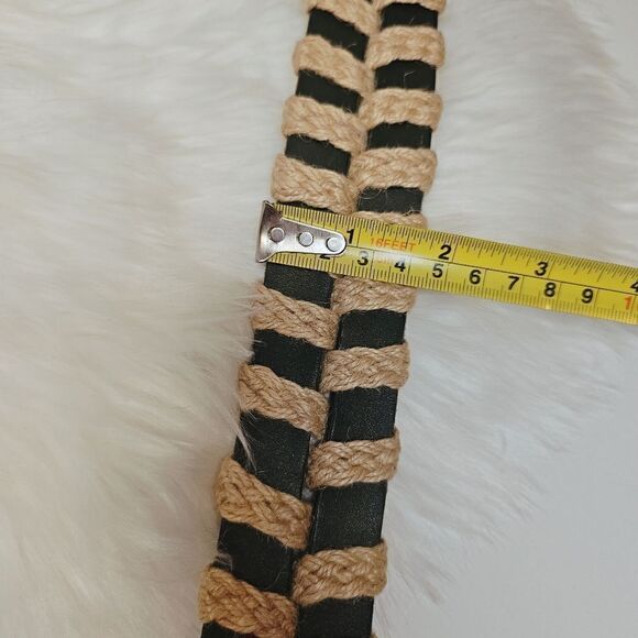 Anthropologie Linea Pelle Summer Grasses Belt Genuine Leather and Jute, Small. main image 10